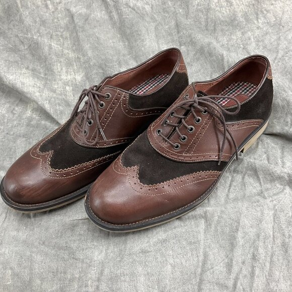 Johnston & Murphy Men 11 M Brown Leather Suede Oxford Lace Shoes Flex System - Picture 10 of 10